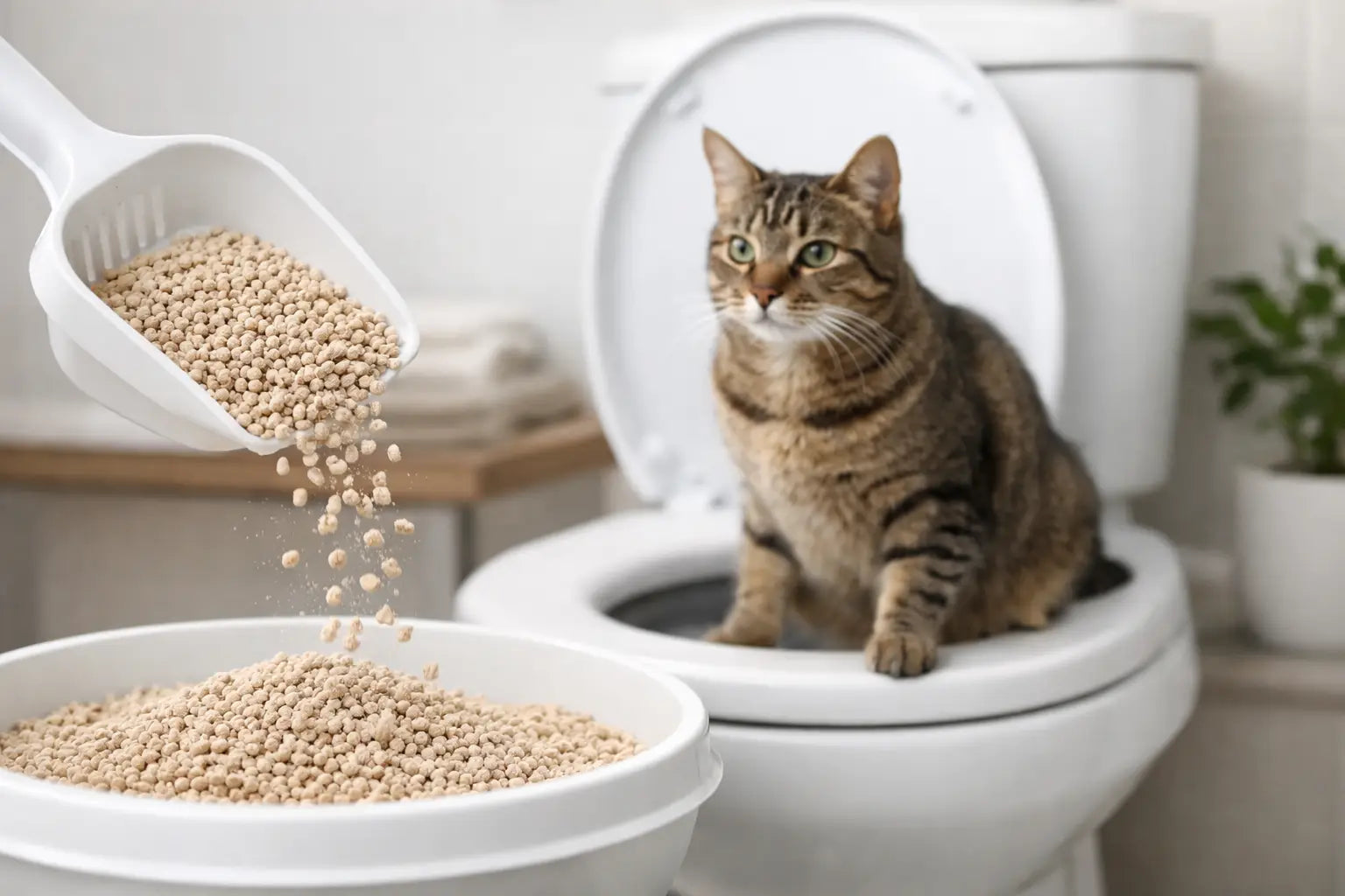 Flushable Litter for Toilet Training Cats