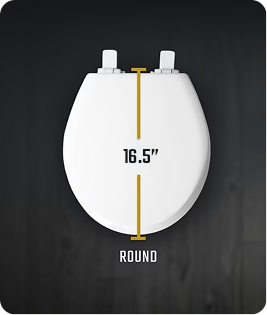 Round toilets are more common in older homes or half-baths. Smaller and round in shape.